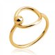 Bague Cercle Plaqué Or Fine - Femme