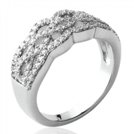 Bague Dentelle Argent -...