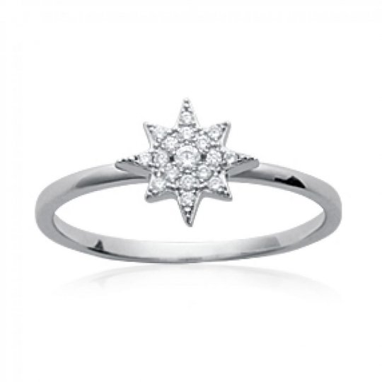 Bague rose des vents Argent...