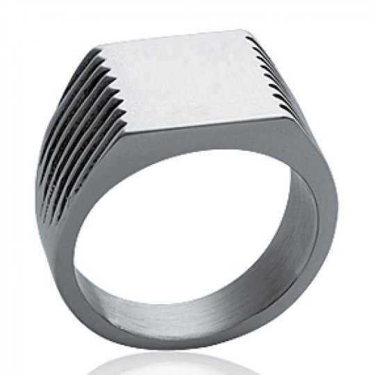 Lucleon Chevalière Bague Acier Inoxydable Doré Onyx Noir Taille 67 Homme /EBRQ