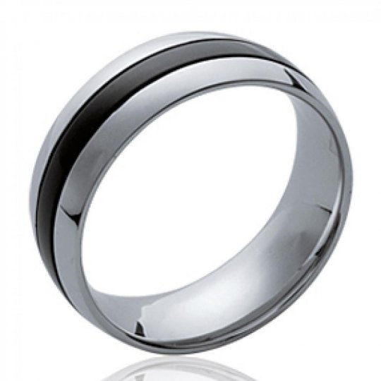 Bague noire Acier 316L...
