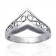 Bague couronne celtique Argent - Bague de pouce index Grande taille