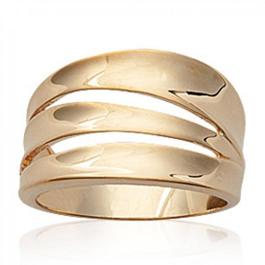 Grosse bague plissée Plaqué...