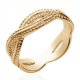 Bague croisée entrelacée Plaqué Or - Femme