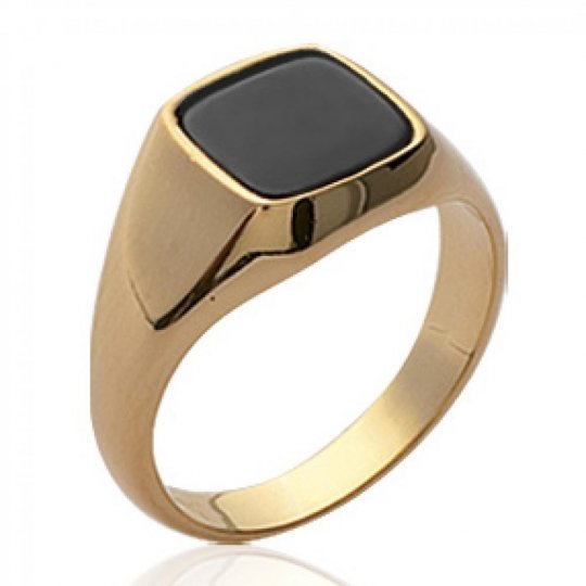 Chevalière imitation Onyx...