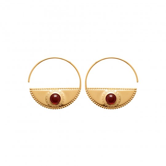 Créoles ouvertes demi-lune...