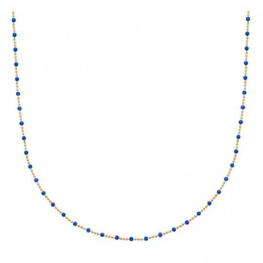 Collier Email bleu Plaqué...