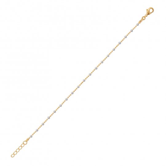 Bracelet Email blanc Plaqué...