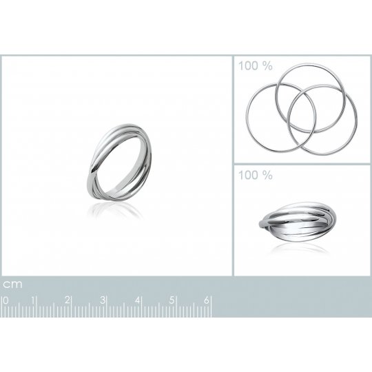 Alliance Triple Anneau 2mm Argent - Femme