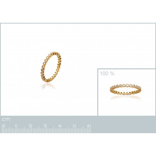 Alliance d'éternité Plaqué Or - Oxyde de Zirconium