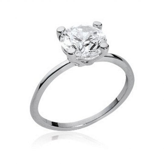 Bague solitaire Argent...