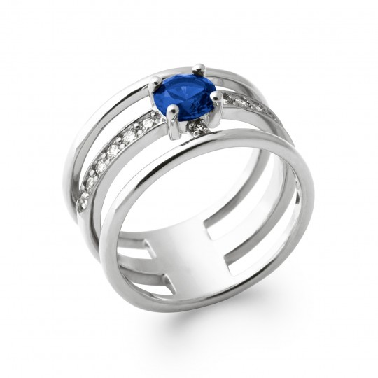 Bague triple Anneau pierre...