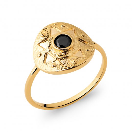 Bague Pierre Noire de...