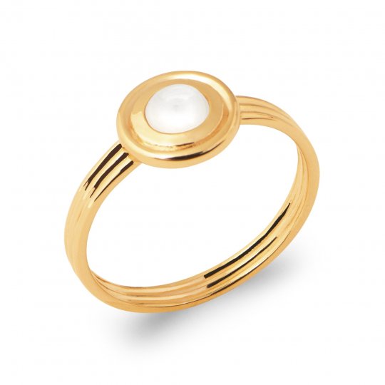 Bague Striée Pierre de lune...