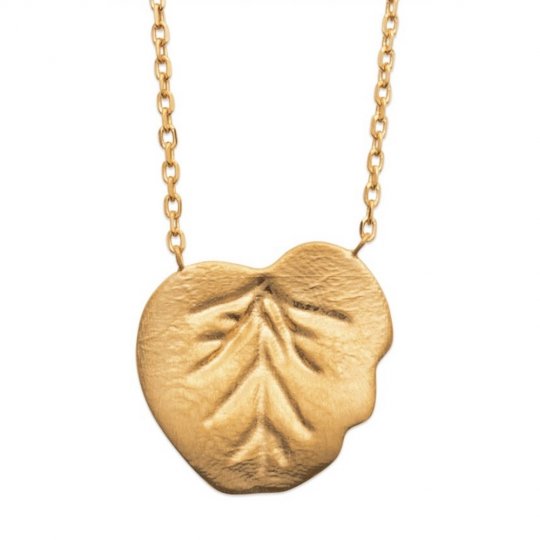 Collier Plaqué Or feuille d'arbre nature - Femme - 45cm