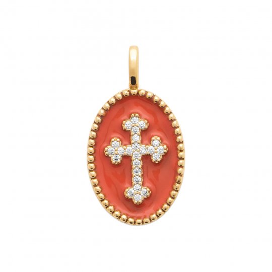 Pendentif Ovale Croix...