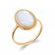 Bague Nacre ovale, Plaqué Or, Femme