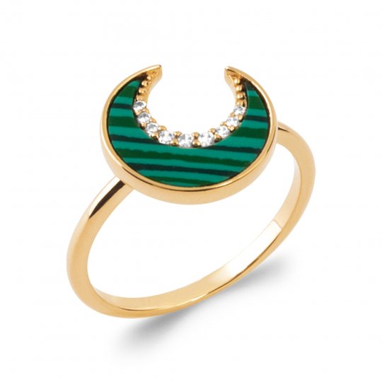 Bague Plaqué Or - Pierre de...