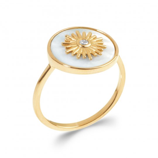 Bague Nacre étoile Plaqué...