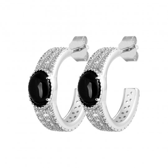 Demi Créoles 17mm Argent...