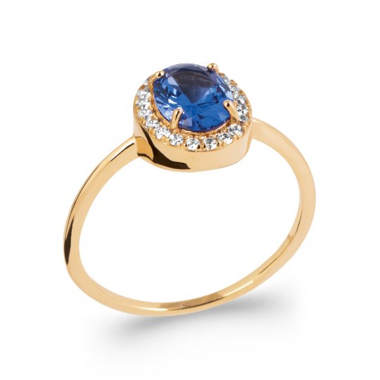 Bague Plaqué Or - Pierre de...