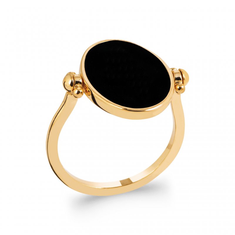 Bague Plaqué Or - Émail - Femme