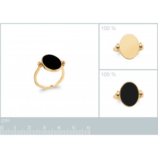 Bague Plaqué Or - Émail - Femme