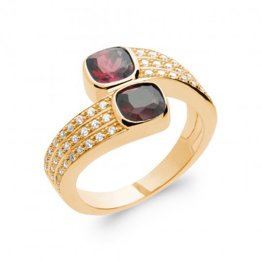 Bague Plaqué Or - Pierre de...
