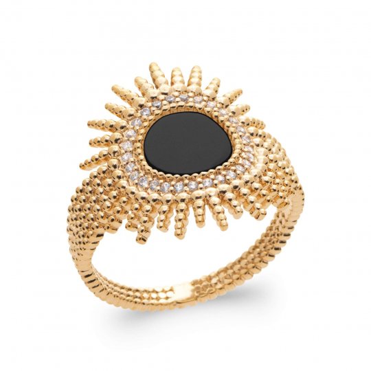 Bague Plaqué Or - Pierre...