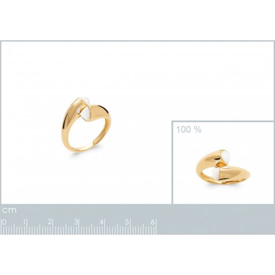 Bague Nacre Plaqué Or - Femme