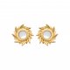 Boucles d'Oreilles Nacre Soleil Plaqué Or - Femme