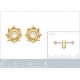Boucles d'Oreilles Nacre Soleil Plaqué Or - Femme