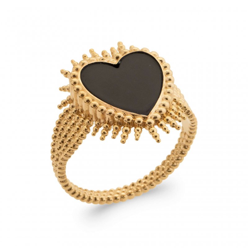 Bague Plaqué Or - Agate - Femme