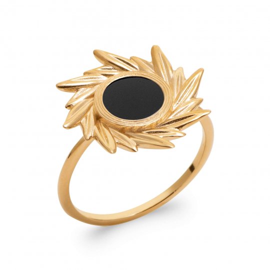 Bague fine fleur Plaqué Or...