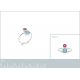 Bague Argent Rhodié - Pierre Agate Bleue - Zirconium - Femme
