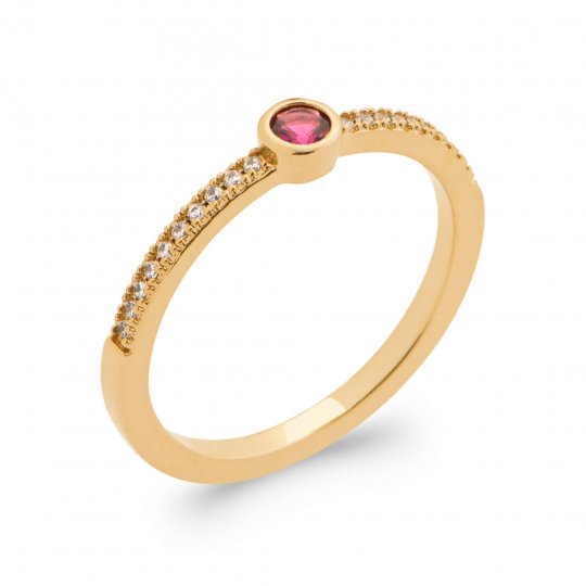 Bague Plaqué Or - Pierre de...