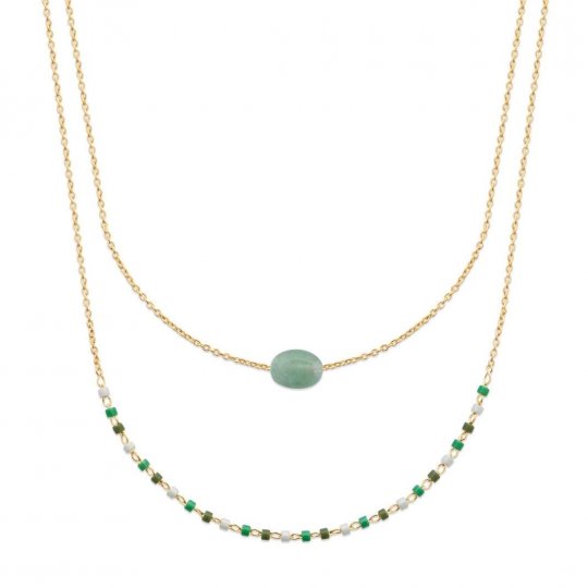 Collier Double Rang,...