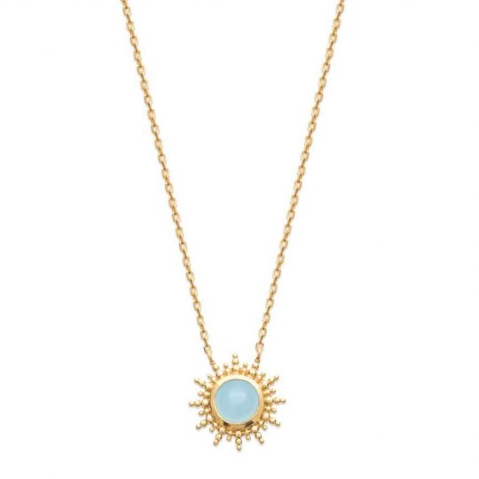 Collier Plaqué Or - Agate...