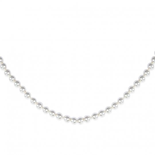 Sautoir de perles d'imitation D.6mm Plaqué Or - Femme - 50cm