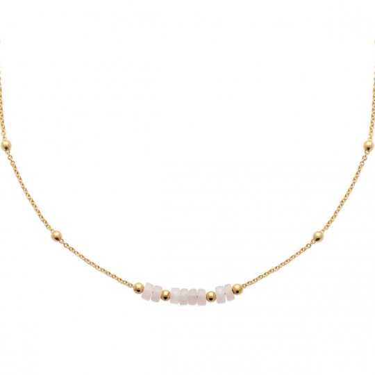 Collier Plaqué Or - Quartz...