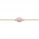 Bracelet Quartz rose, Pierre Naturelle, Plaqué Or, Femme, 18cm, Lithothérapie