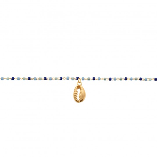 Chaine de cheville Plaqué or - Perle de Miyuki - Femme - 25cm