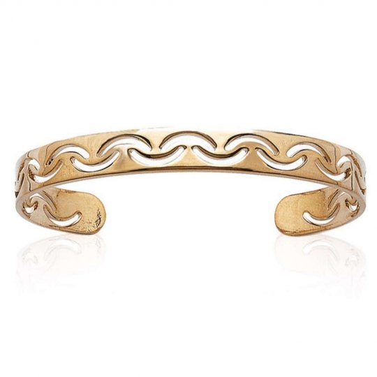 Jonc Plaqué Or - Motif...