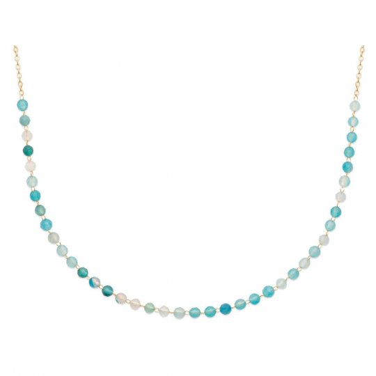 Collier Plaqué Or Quartzite...