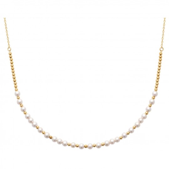Collier Plaqué Or - Perles...