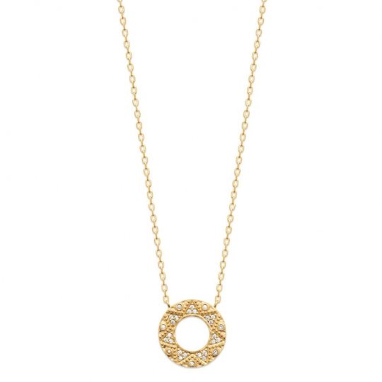 Collier Triangle Plaqué Or - Oxyde de zirconium - Femme - 45cm