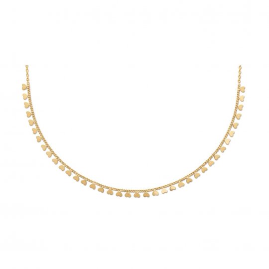 Collier Breloque Coeurs Plaqué Or - Femme - 42cm