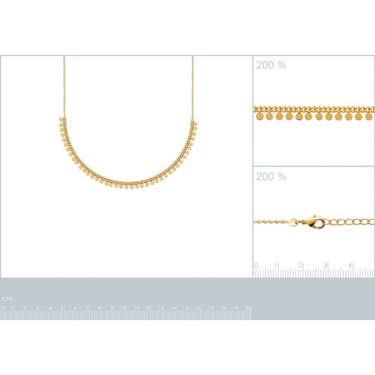 Collier Breloque Plaqué Or - Femme - 42cm
