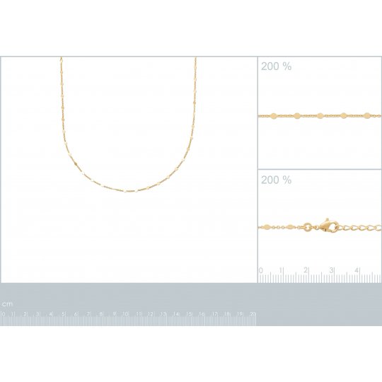 Chaîne Plaqué Or - 18 / 25 / 42 cm
