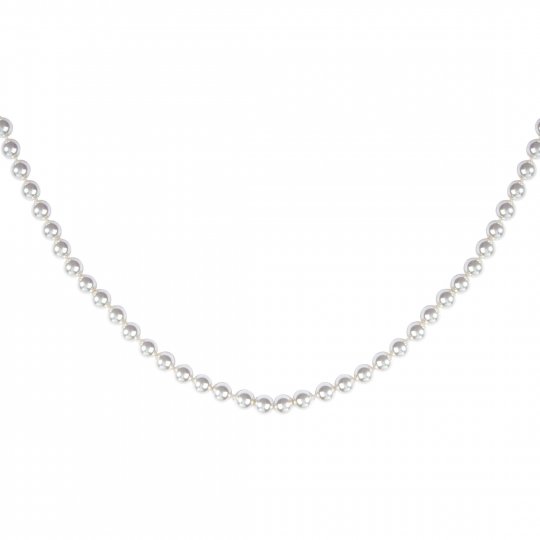 Collier de perles d'imitation D.7mm Plaqué Or - Femme - 50cm